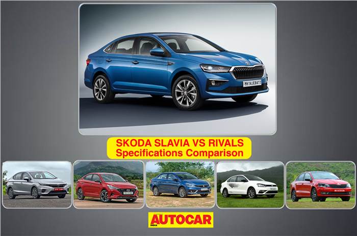 Skoda Slavia vs rivals: engine specs and dimensions compared